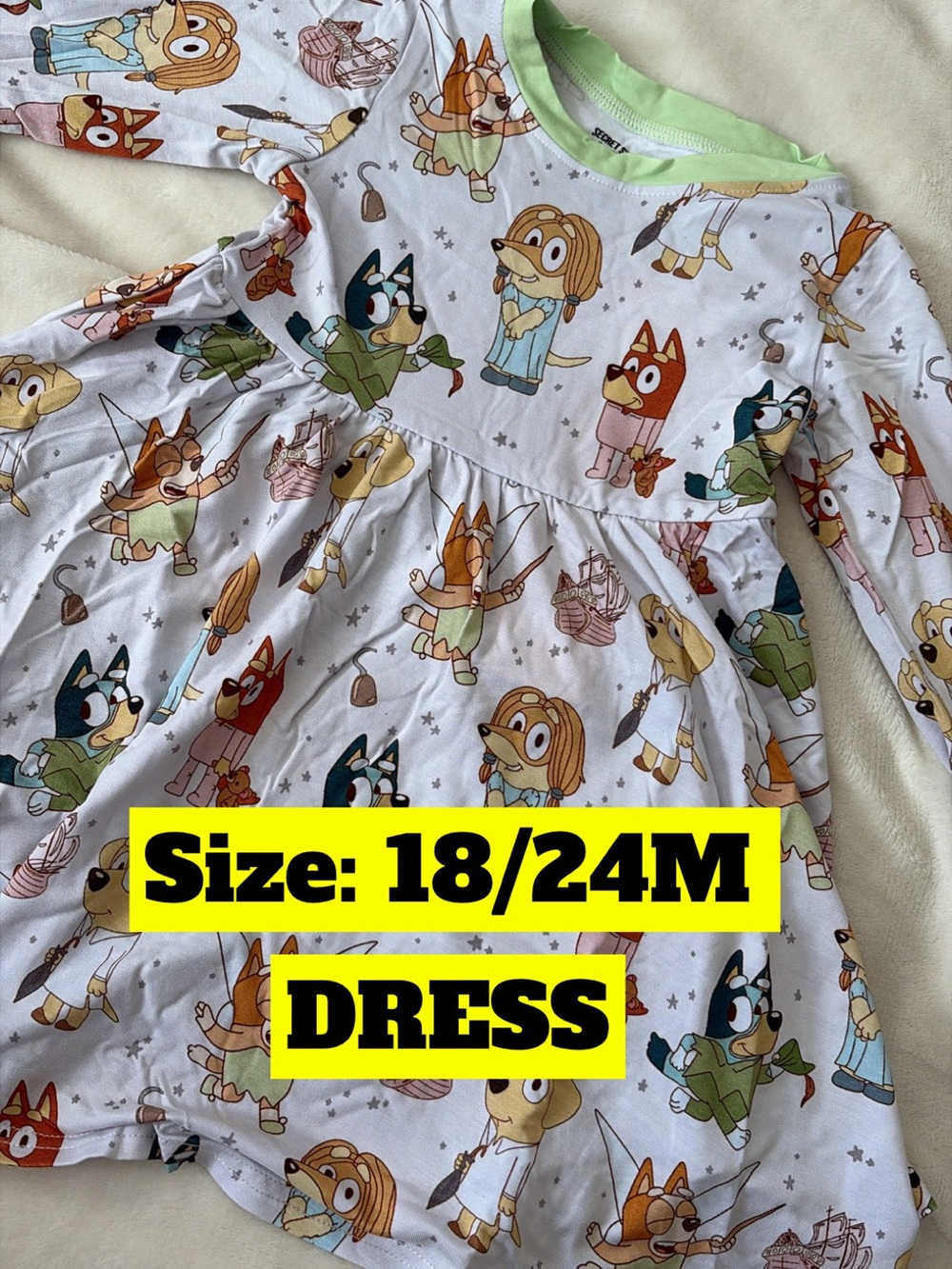 BLUEY DRESS - Size 18/24M BAMBOO NWT